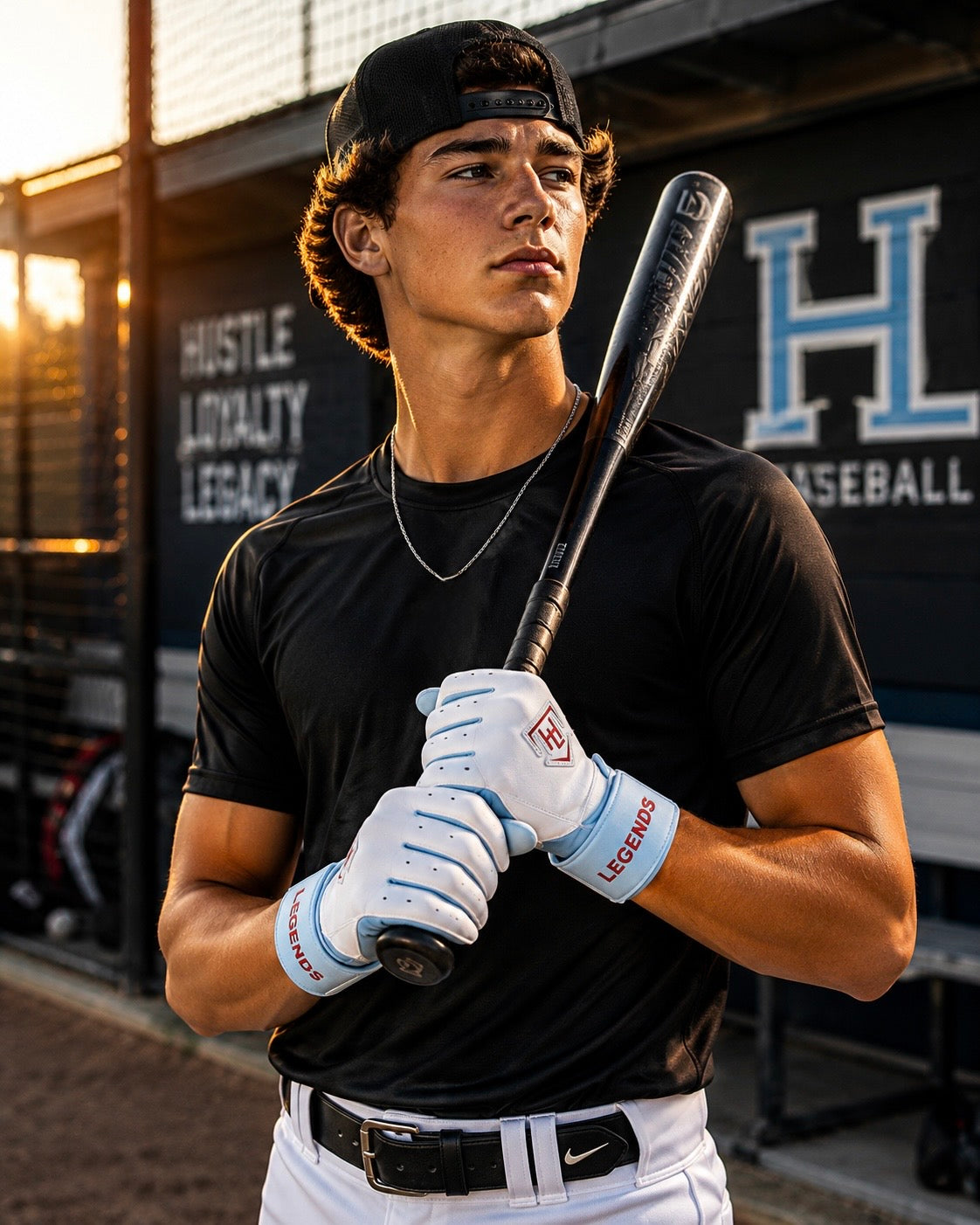 HL Long Strap Batting Gloves