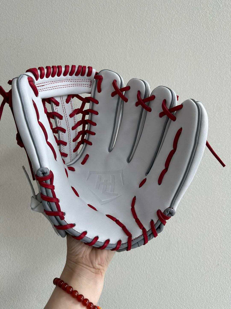 HL Red & White Fielding Glove 12" RHT