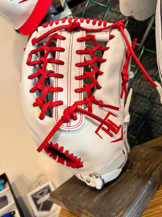 HL Red & White Fielding Glove 12" RHT