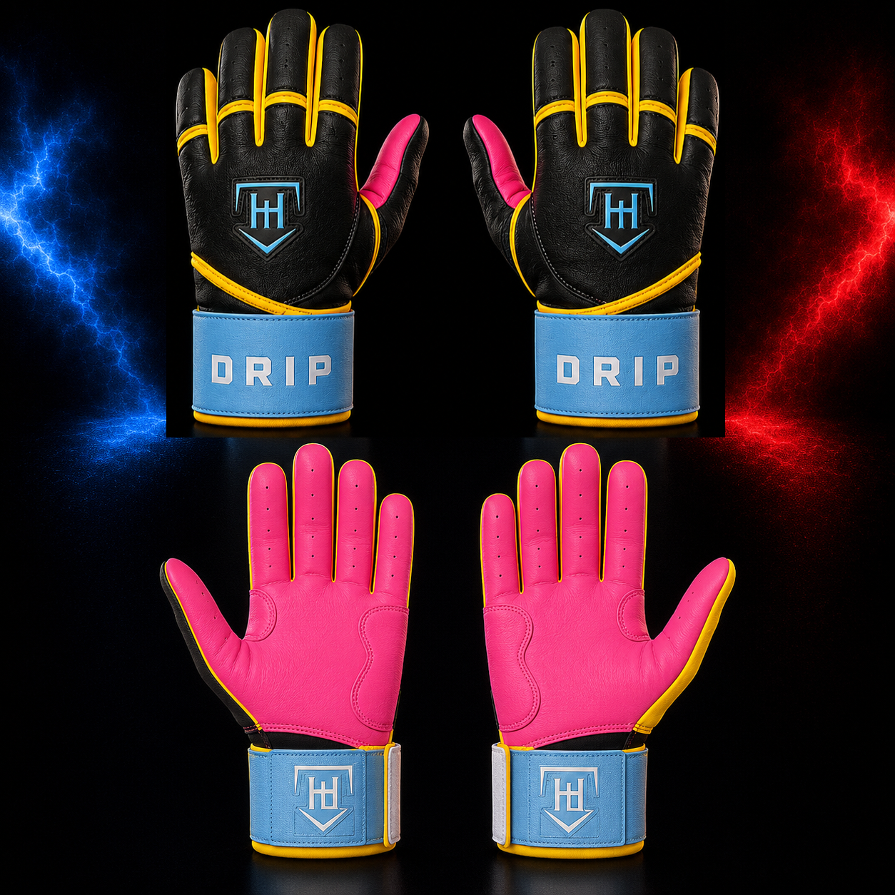 HL Long Strap Batting Gloves
